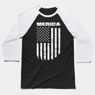 Merica Vintage American Flag Usa Retro Baseball T-Shirt